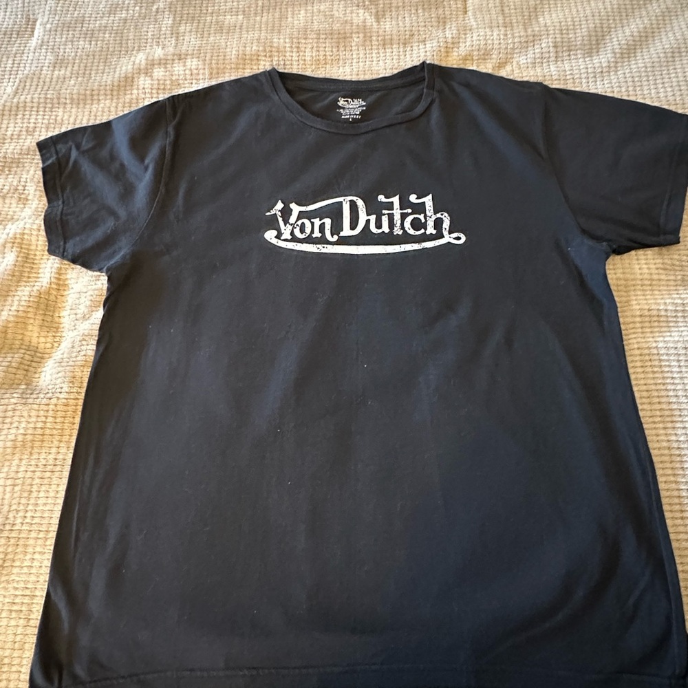 Von Dutch Black Short Sleeve Tee Stylish Logo